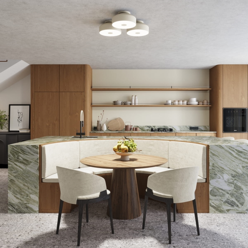 Stropní svítidlo OMIQ 4xE27/15W/230V pr. 30 cm krémová