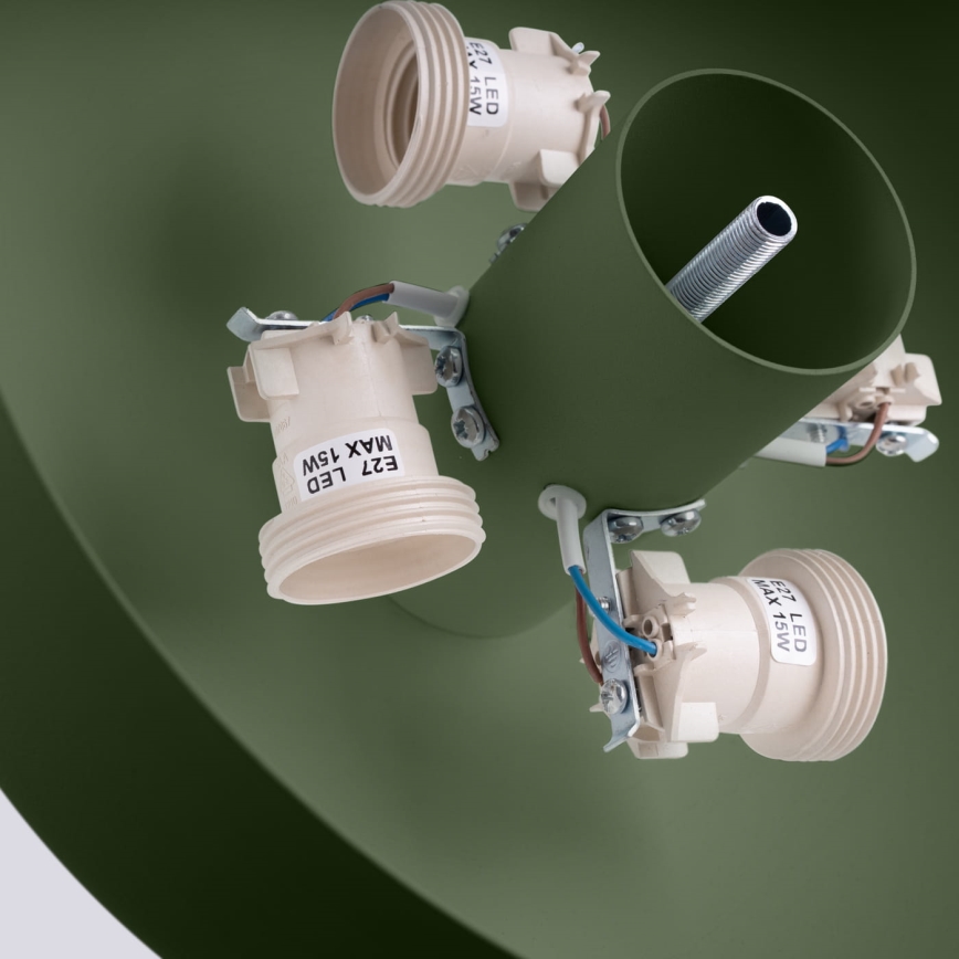 Stropní svítidlo OMIQ 4xE27/15W/230V pr. 30 cm zelená