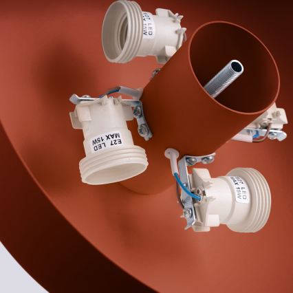 Stropní svítidlo OMIQ 4xE27/15W/230V pr. 30 cm červená