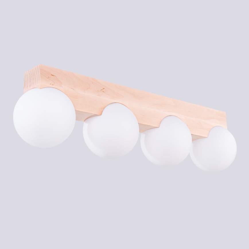 Stropní svítidlo BULBO 4xG9/8W/230V buk/bílá