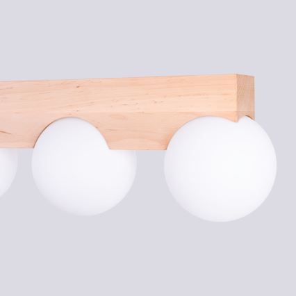 Stropní svítidlo BULBO 4xG9/8W/230V buk/bílá