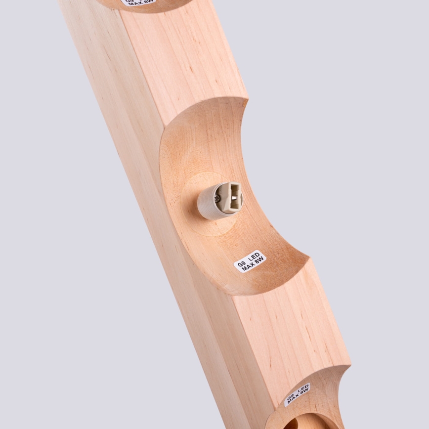 Stropní svítidlo BULBO 4xG9/8W/230V buk/bílá