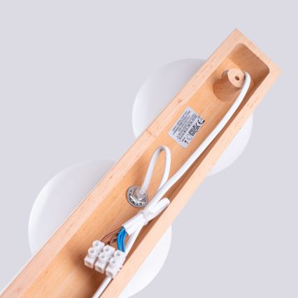 Stropní svítidlo BULBO 4xG9/8W/230V buk/bílá