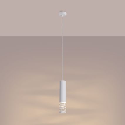 Lustr na lanku LAMI 1xGU10/10W/230V bílá