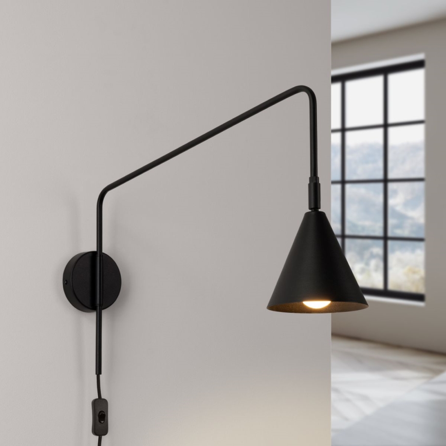 Nástěnná lampa NOX 1xE14/10W/230V černá