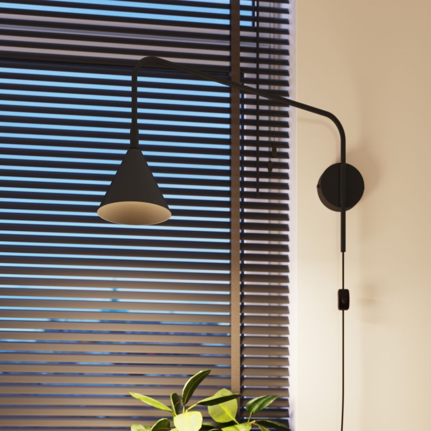 Nástěnná lampa NOX 1xE14/10W/230V černá