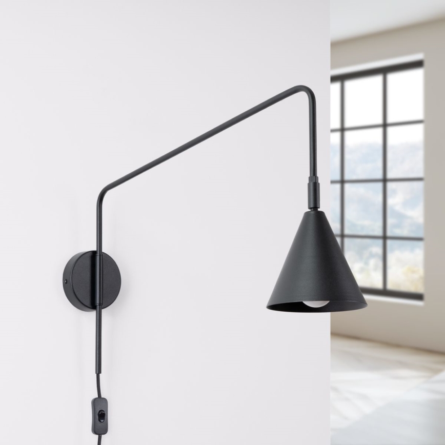 Nástěnná lampa NOX 1xE14/10W/230V černá