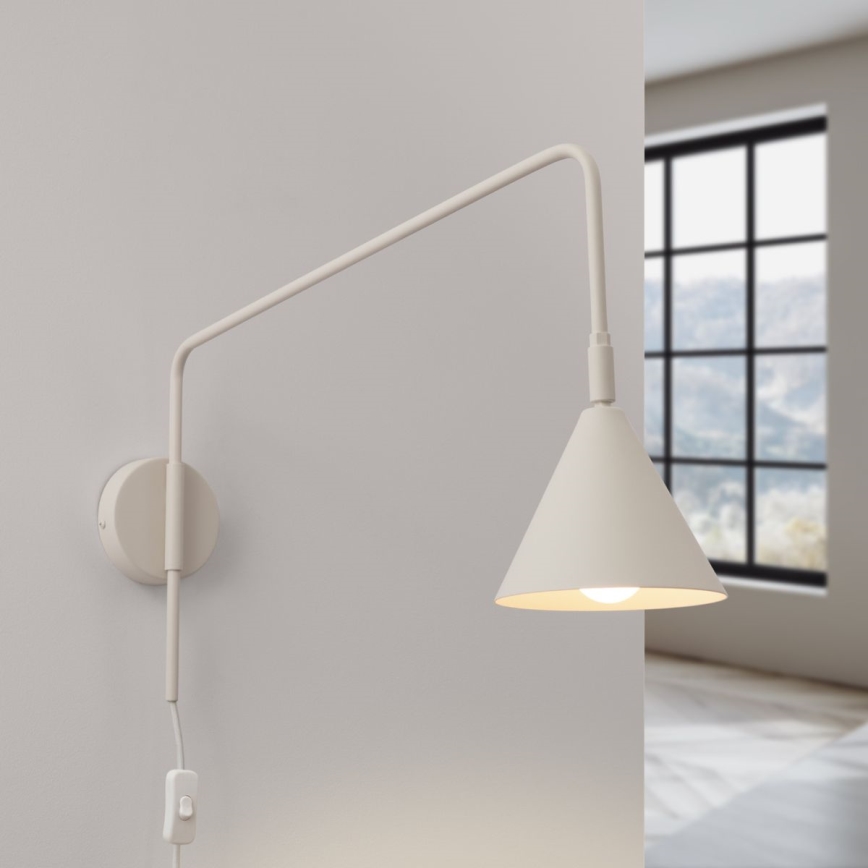 Nástěnná lampa NOX 1xE14/10W/230V krémová