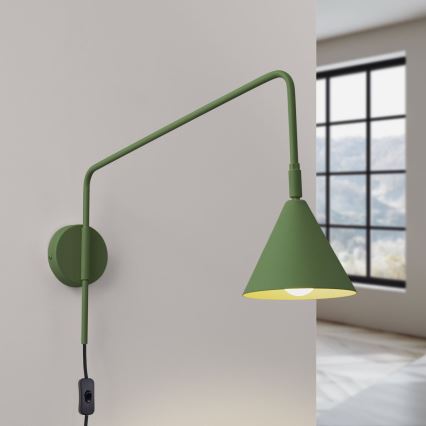 Nástěnná lampa NOX 1xE14/10W/230V zelená