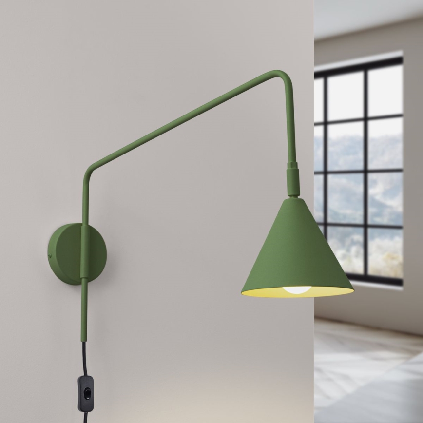 Nástěnná lampa NOX 1xE14/10W/230V zelená