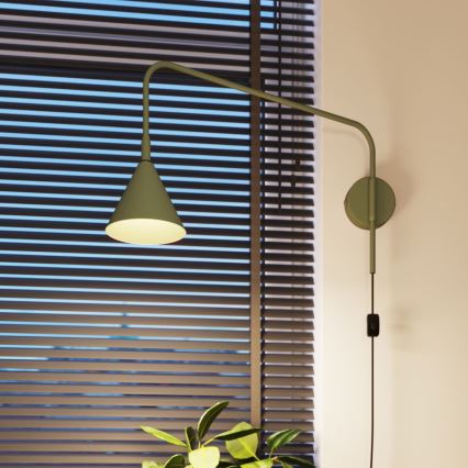 Nástěnná lampa NOX 1xE14/10W/230V zelená