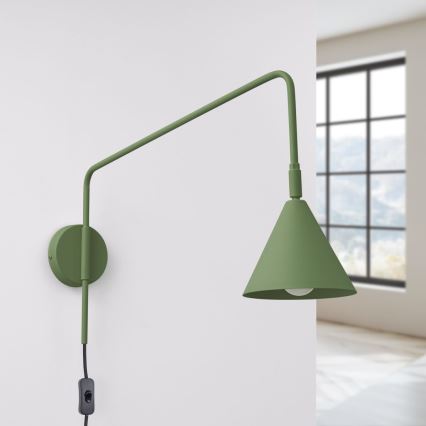 Nástěnná lampa NOX 1xE14/10W/230V zelená