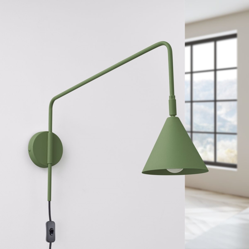 Nástěnná lampa NOX 1xE14/10W/230V zelená