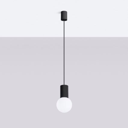 Lustr na lanku HALO 1xG9/8W/230V pr. 12 cm černá