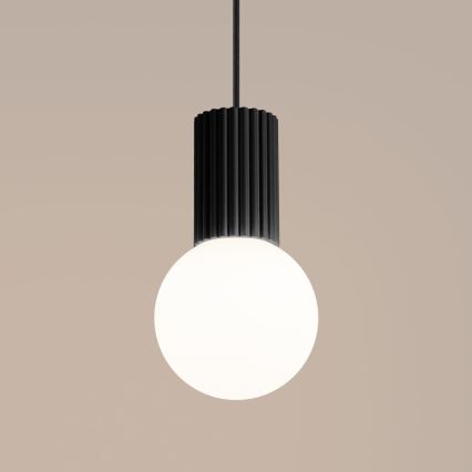 Lustr na lanku HALO 1xG9/8W/230V pr. 12 cm černá
