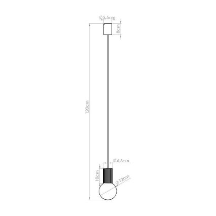 Lustr na lanku HALO 1xG9/8W/230V pr. 12 cm černá