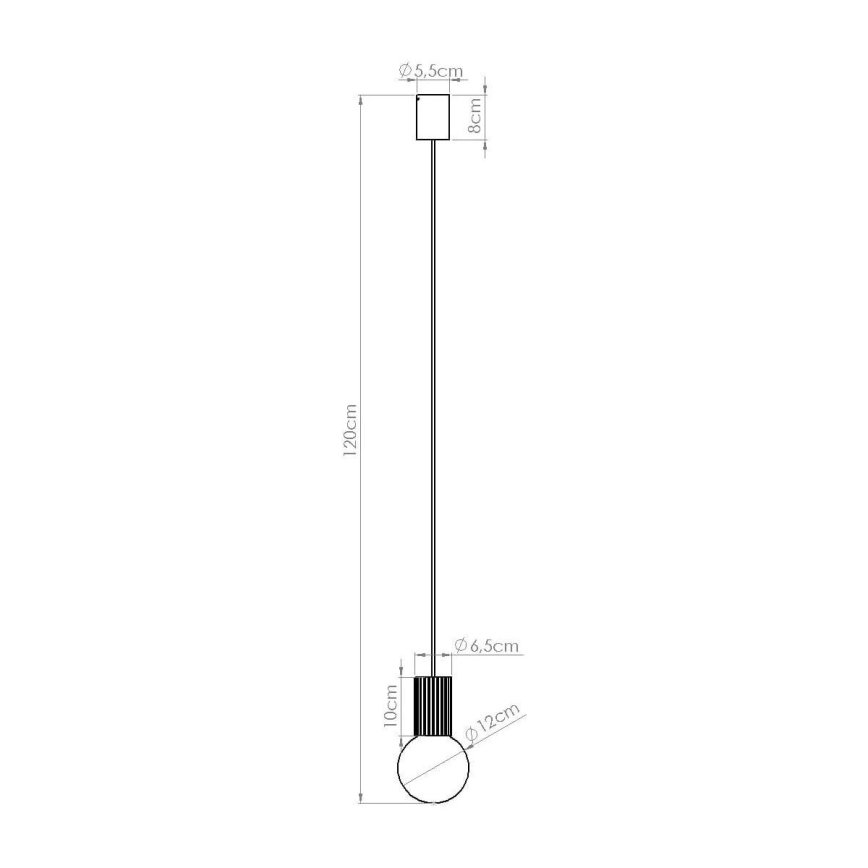 Lustr na lanku HALO 1xG9/8W/230V pr. 12 cm černá