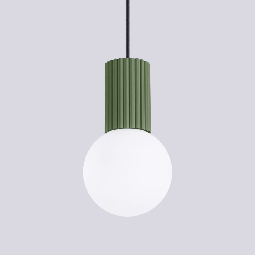 Lustr na lanku HALO 1xG9/8W/230V pr. 12 cm zelená