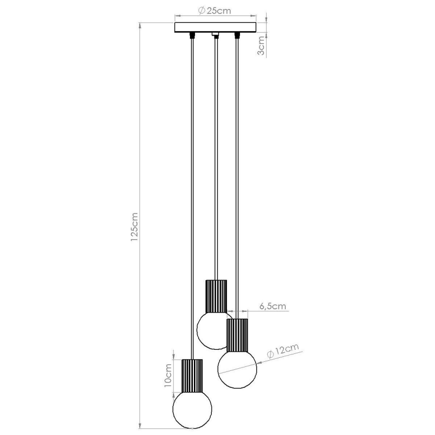 Lustr na lanku HALO 3xG9/8W/230V pr. 25 cm zelená