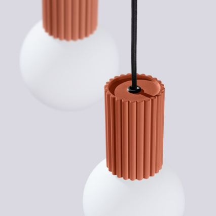 Lustr na lanku HALO 3xG9/8W/230V pr. 25 cm oranžová