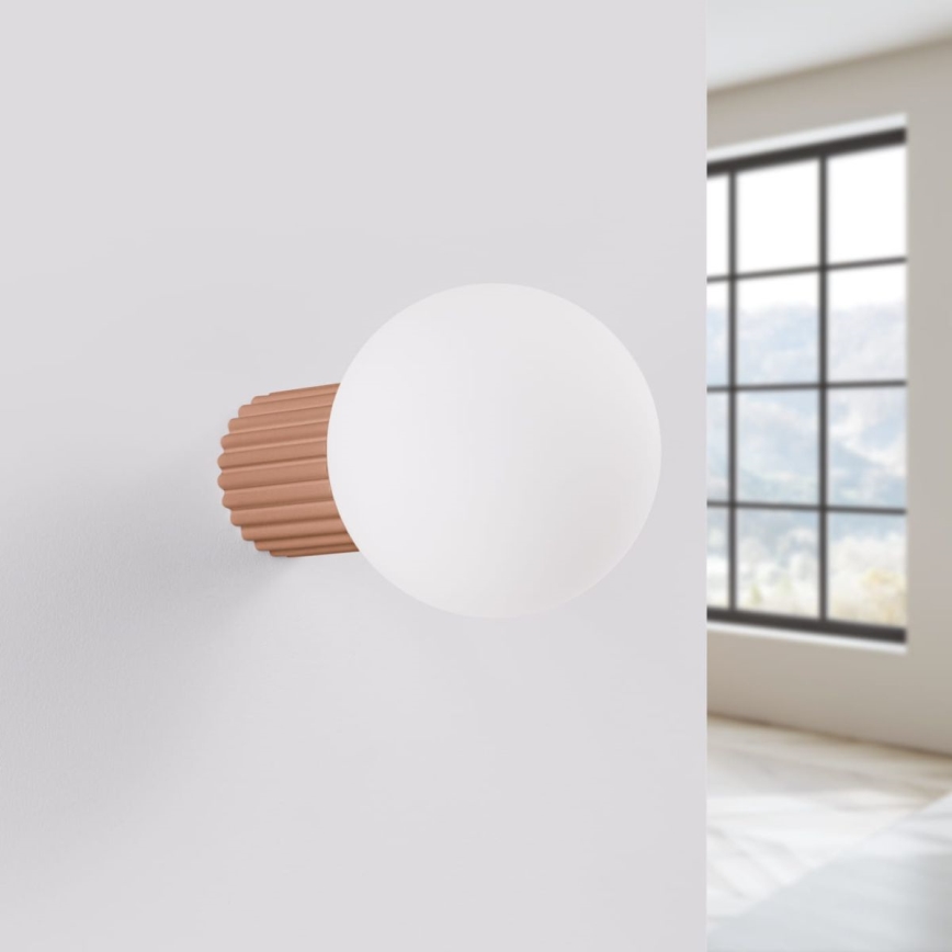 Koupelnové nástěnné svítidlo HALO 1xG9/8W/230V pr. 12 cm IP44 hnědá
