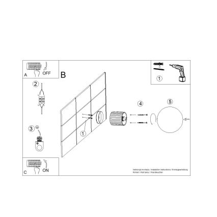 Koupelnové nástěnné svítidlo HALO 1xG9/8W/230V pr. 12 cm IP44 hnědá