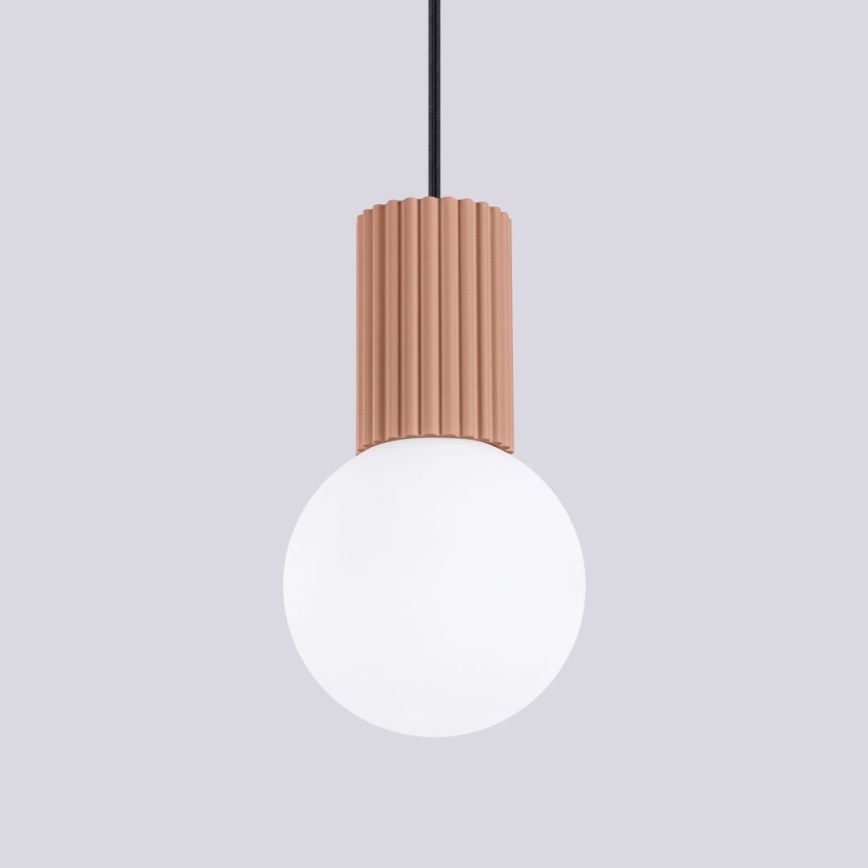 Lustr na lanku HALO 1xG9/8W/230V pr. 12 cm hnědá