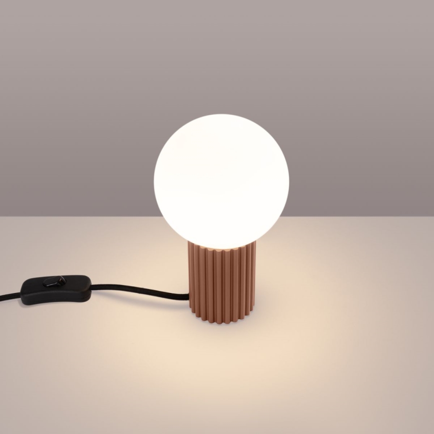 Stolní lampa HALO 1xG9/8W/230V pr. 12 cm hnědá