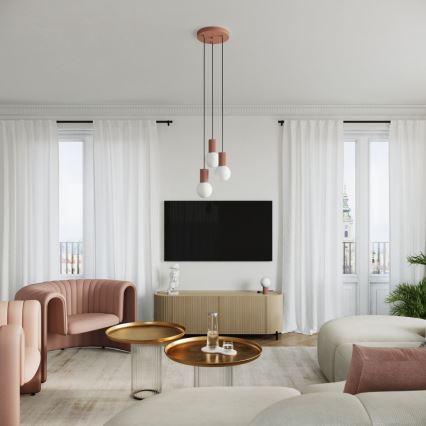 Stolní lampa HALO 1xG9/8W/230V pr. 12 cm hnědá