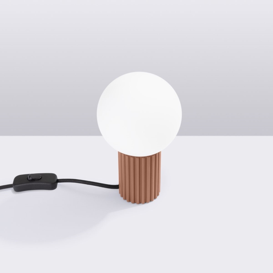 Stolní lampa HALO 1xG9/8W/230V pr. 12 cm hnědá