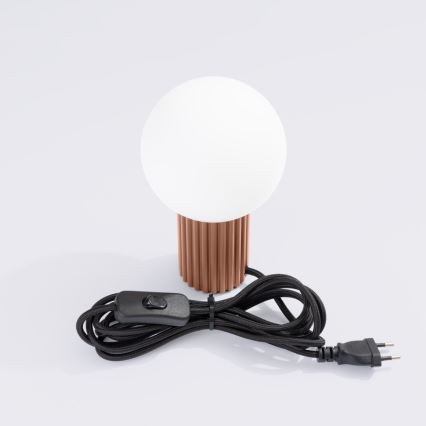 Stolní lampa HALO 1xG9/8W/230V pr. 12 cm hnědá