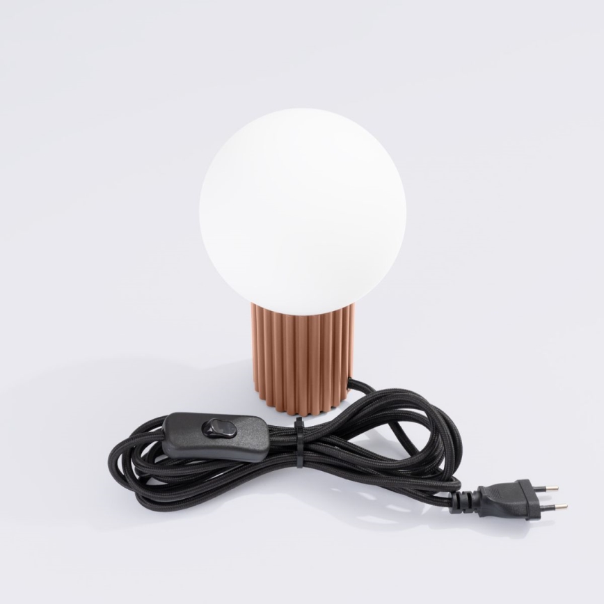Stolní lampa HALO 1xG9/8W/230V pr. 12 cm hnědá