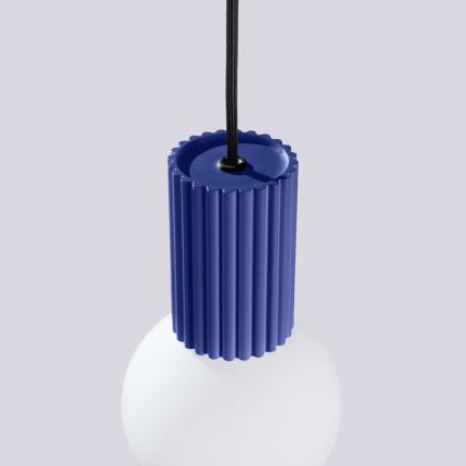 Lustr na lanku HALO 1xG9/8W/230V pr. 12 cm modrá