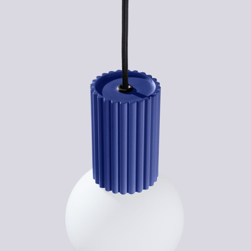 Lustr na lanku HALO 1xG9/8W/230V pr. 12 cm modrá