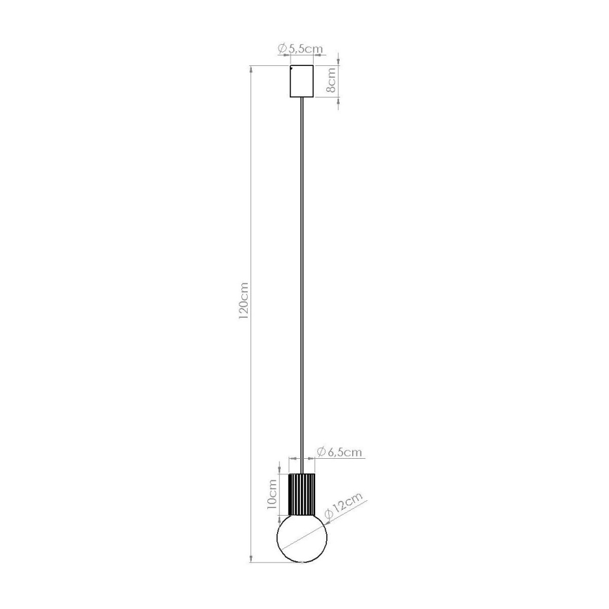 Lustr na lanku HALO 1xG9/8W/230V pr. 12 cm modrá