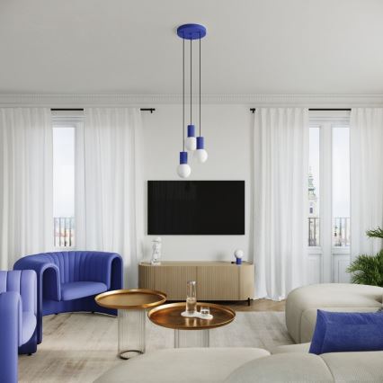 Stolní lampa HALO 1xG9/8W/230V pr. 12 cm modrá