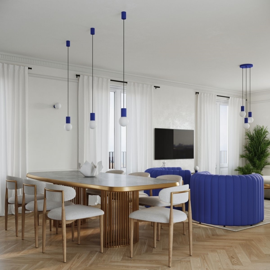 Stolní lampa HALO 1xG9/8W/230V pr. 12 cm modrá