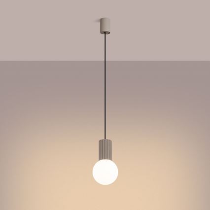 Lustr na lanku HALO 1xG9/8W/230V pr. 12 cm béžová