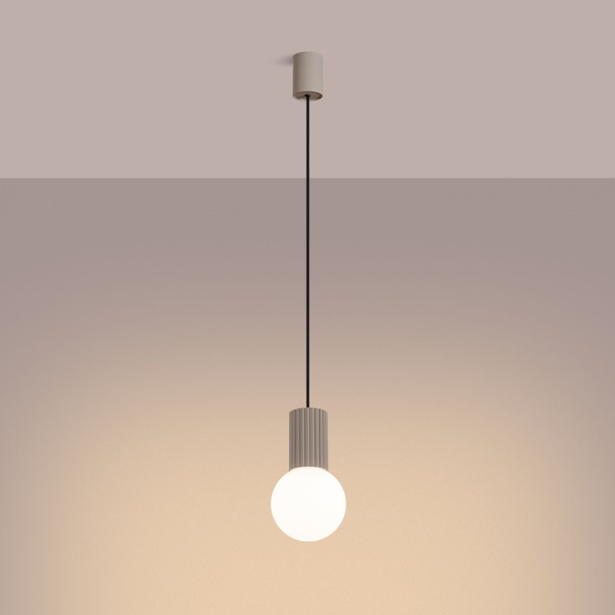 Lustr na lanku HALO 1xG9/8W/230V pr. 12 cm béžová