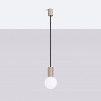 Lustr na lanku HALO 1xG9/8W/230V pr. 12 cm béžová