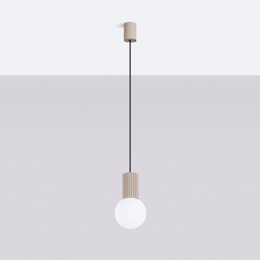 Lustr na lanku HALO 1xG9/8W/230V pr. 12 cm béžová
