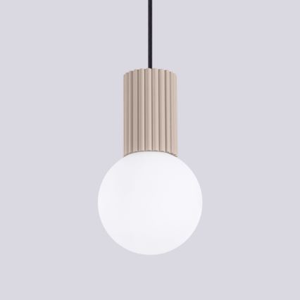 Lustr na lanku HALO 1xG9/8W/230V pr. 12 cm béžová