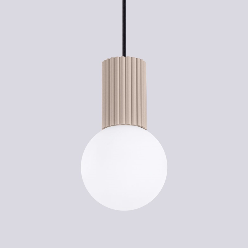 Lustr na lanku HALO 1xG9/8W/230V pr. 12 cm béžová
