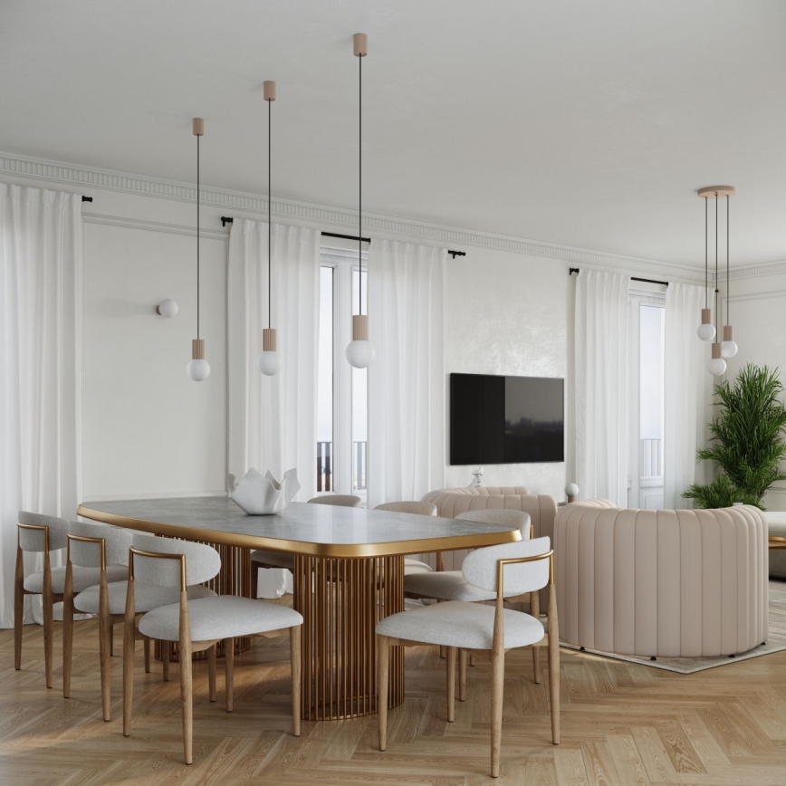 Stolní lampa HALO 1xG9/8W/230V pr. 12 cm béžová