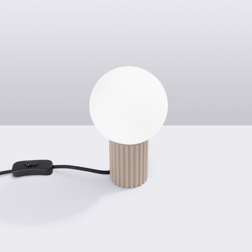 Stolní lampa HALO 1xG9/8W/230V pr. 12 cm béžová