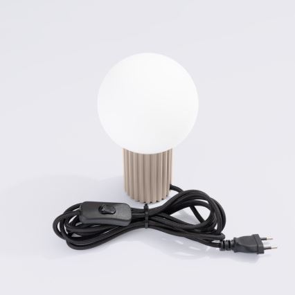 Stolní lampa HALO 1xG9/8W/230V pr. 12 cm béžová