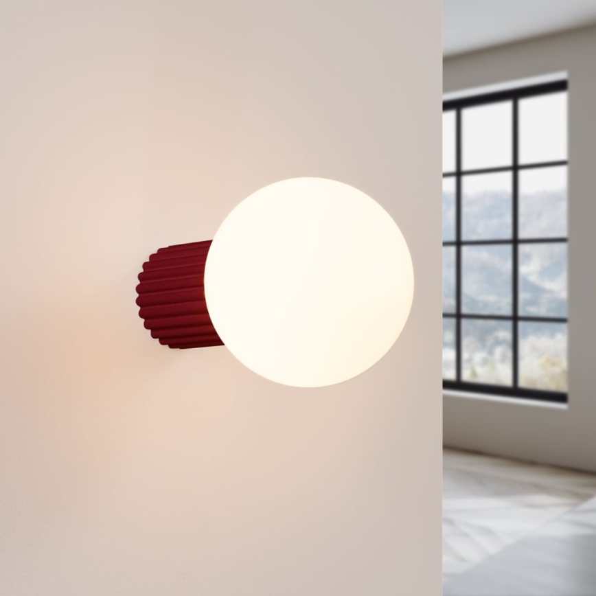 Koupelnové nástěnné svítidlo HALO 1xG9/8W/230V pr. 12 cm IP44 červená