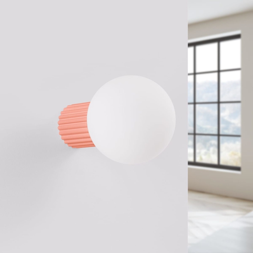 Koupelnové nástěnné svítidlo HALO 1xG9/8W/230V pr. 12 cm IP44 růžová