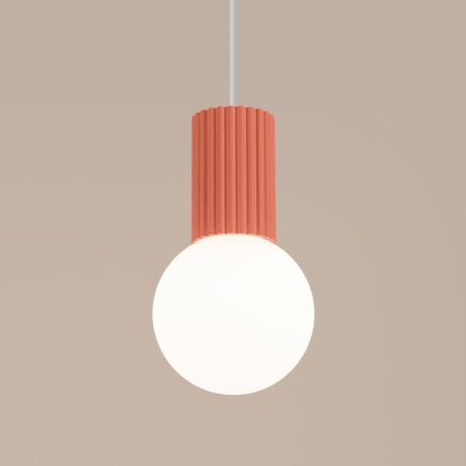 Lustr na lanku HALO 1xG9/8W/230V pr. 12 cm růžová