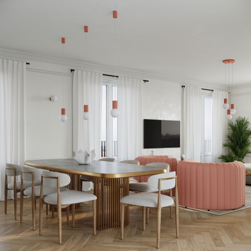 Stolní lampa HALO 1xG9/8W/230V pr. 12 cm růžová